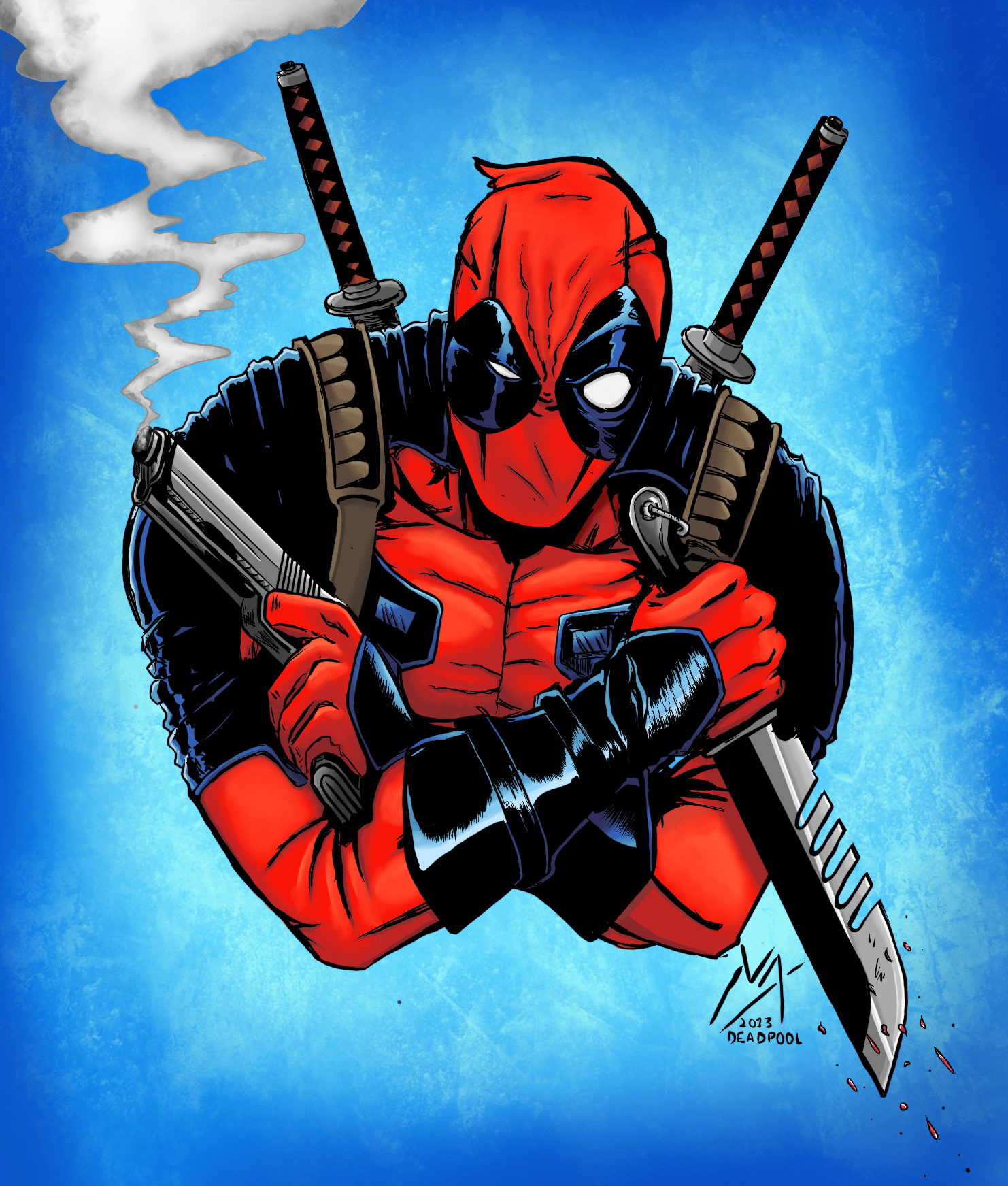 Deadpool Inks and Colours | Behance