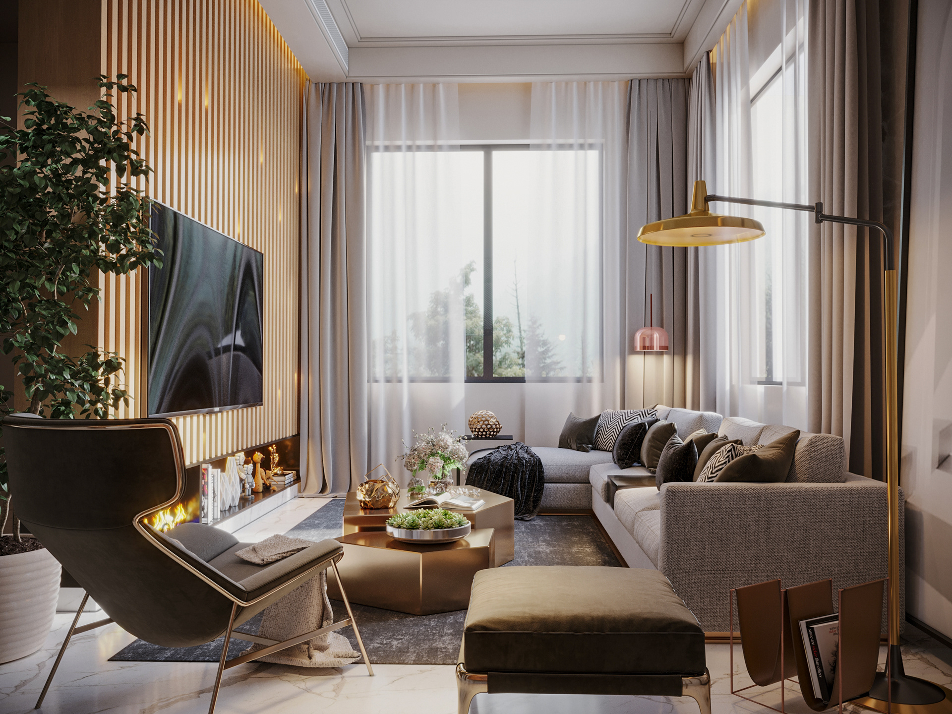 Cozy Living Room _ksa on Behance