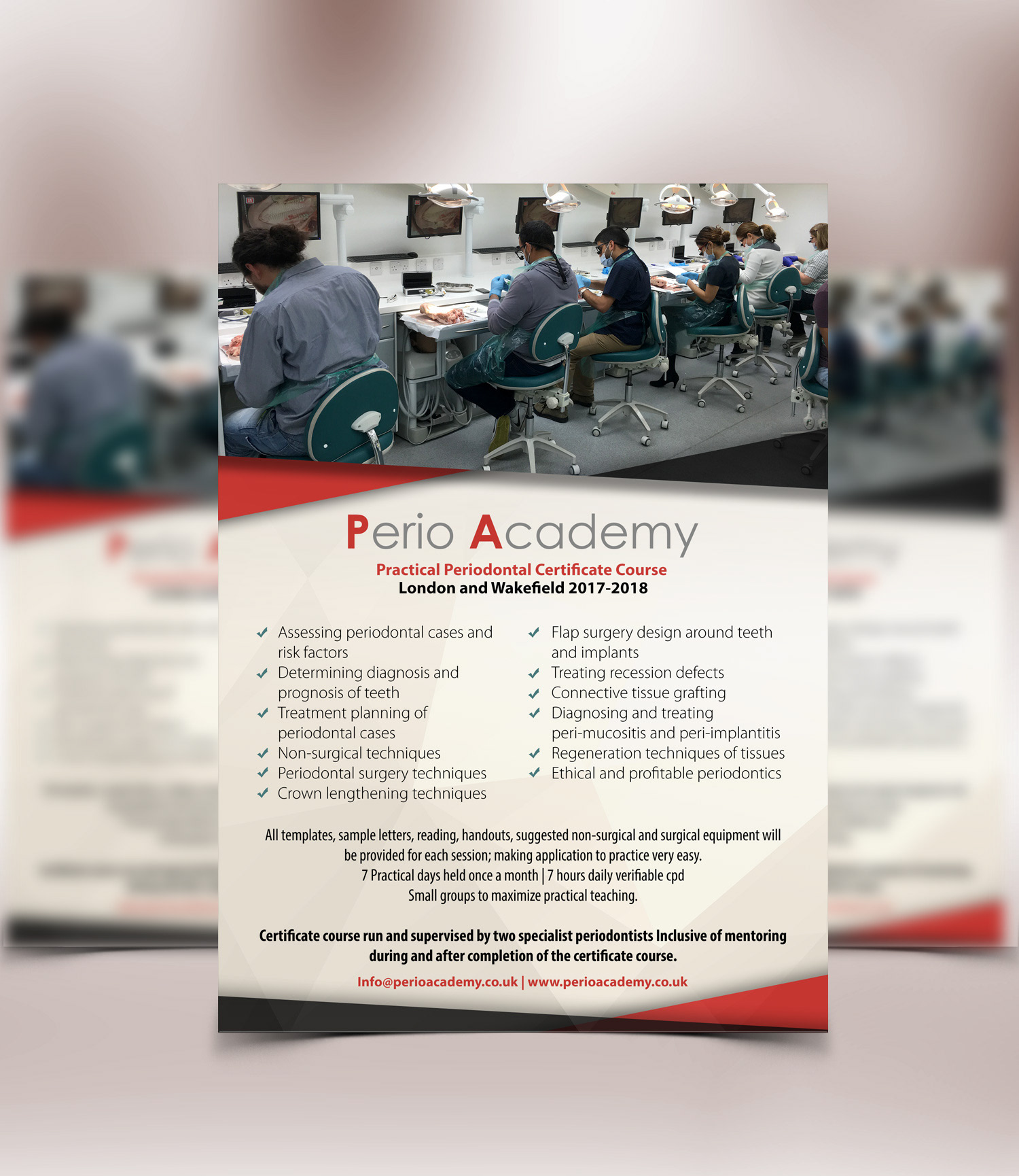PerioAcademy Poster on Behance With Practical Completion Certificate Template Uk