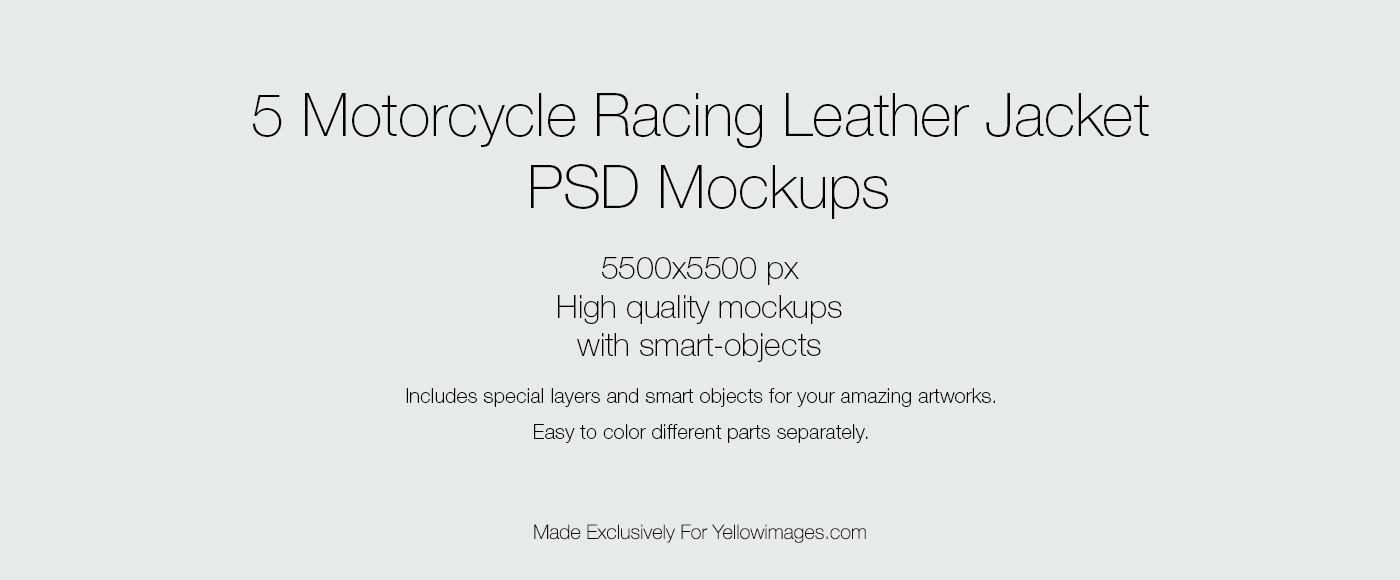 5 Motorcycle Racing Leather Jacket Psd Mockups On Behance