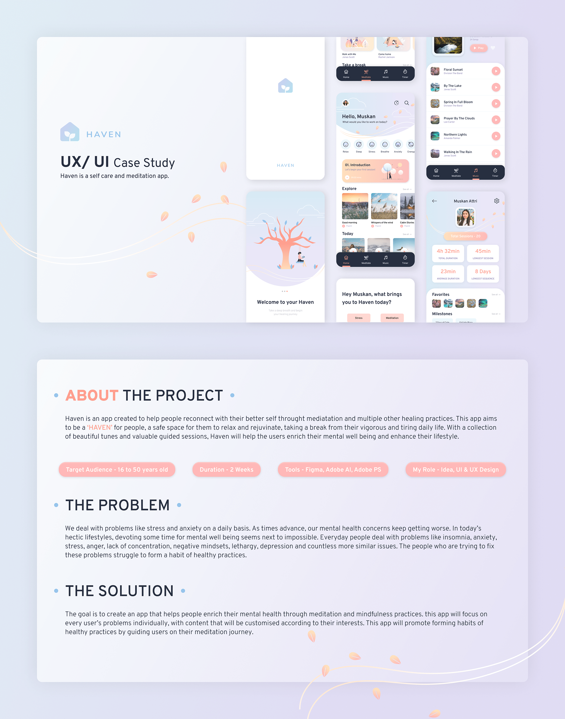 HAVEN - UX/UI Case Study