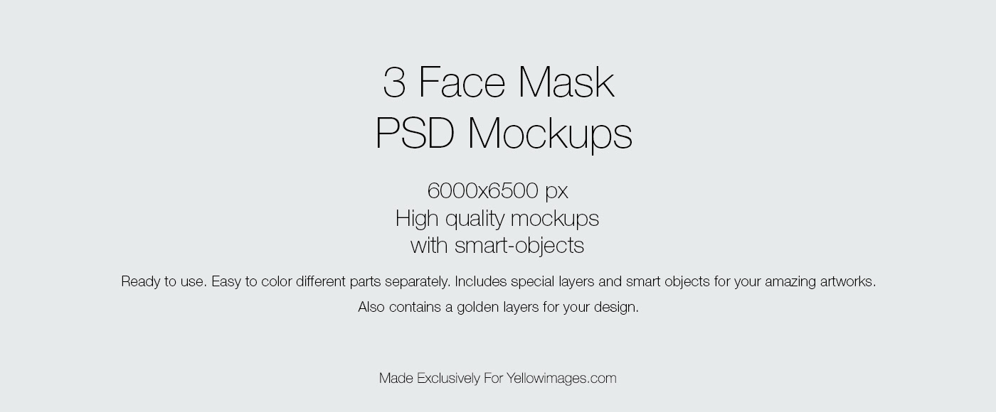 Download Free 3 Face Mask Psd Mockups On Behance PSD Mockup Template