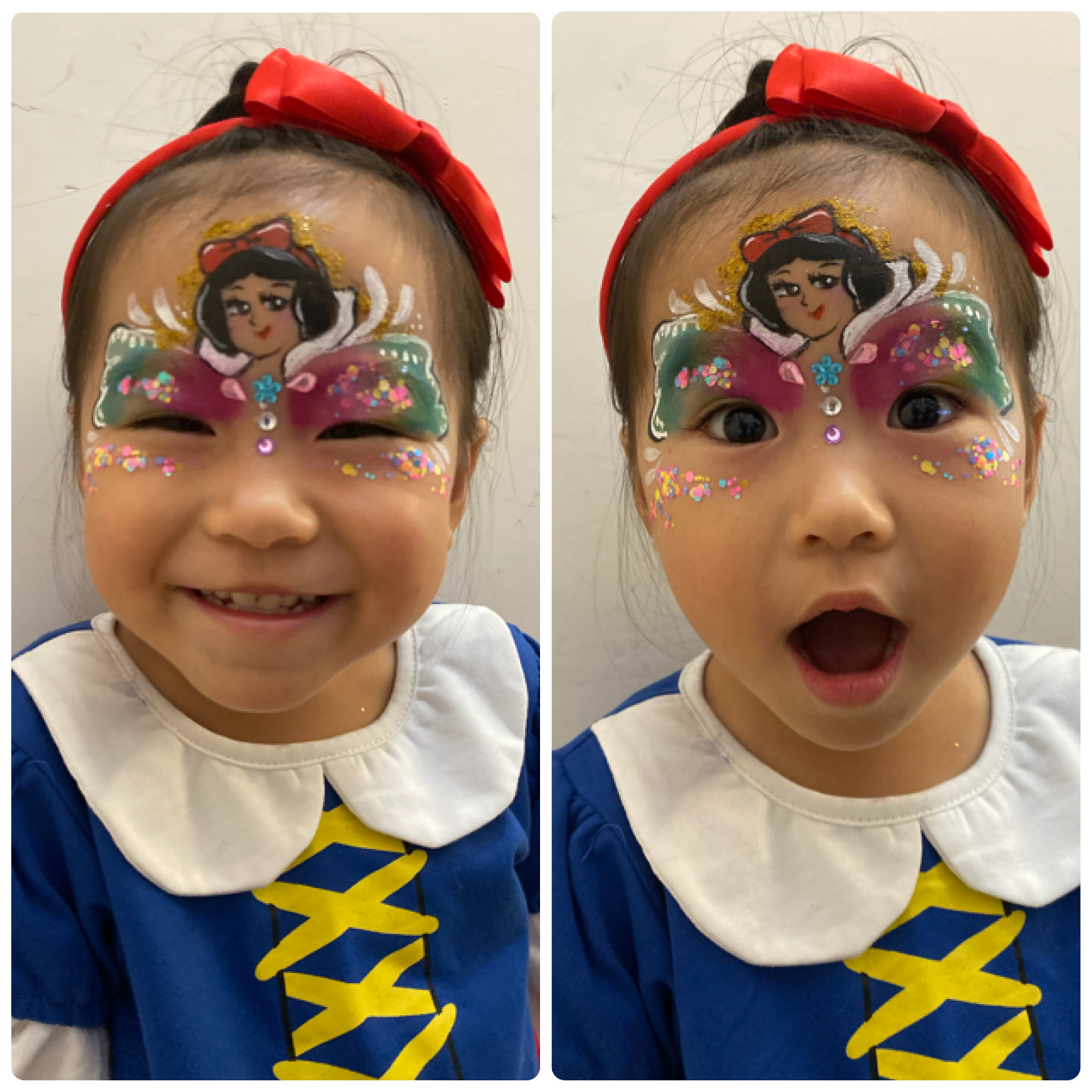 Face painting Snow White