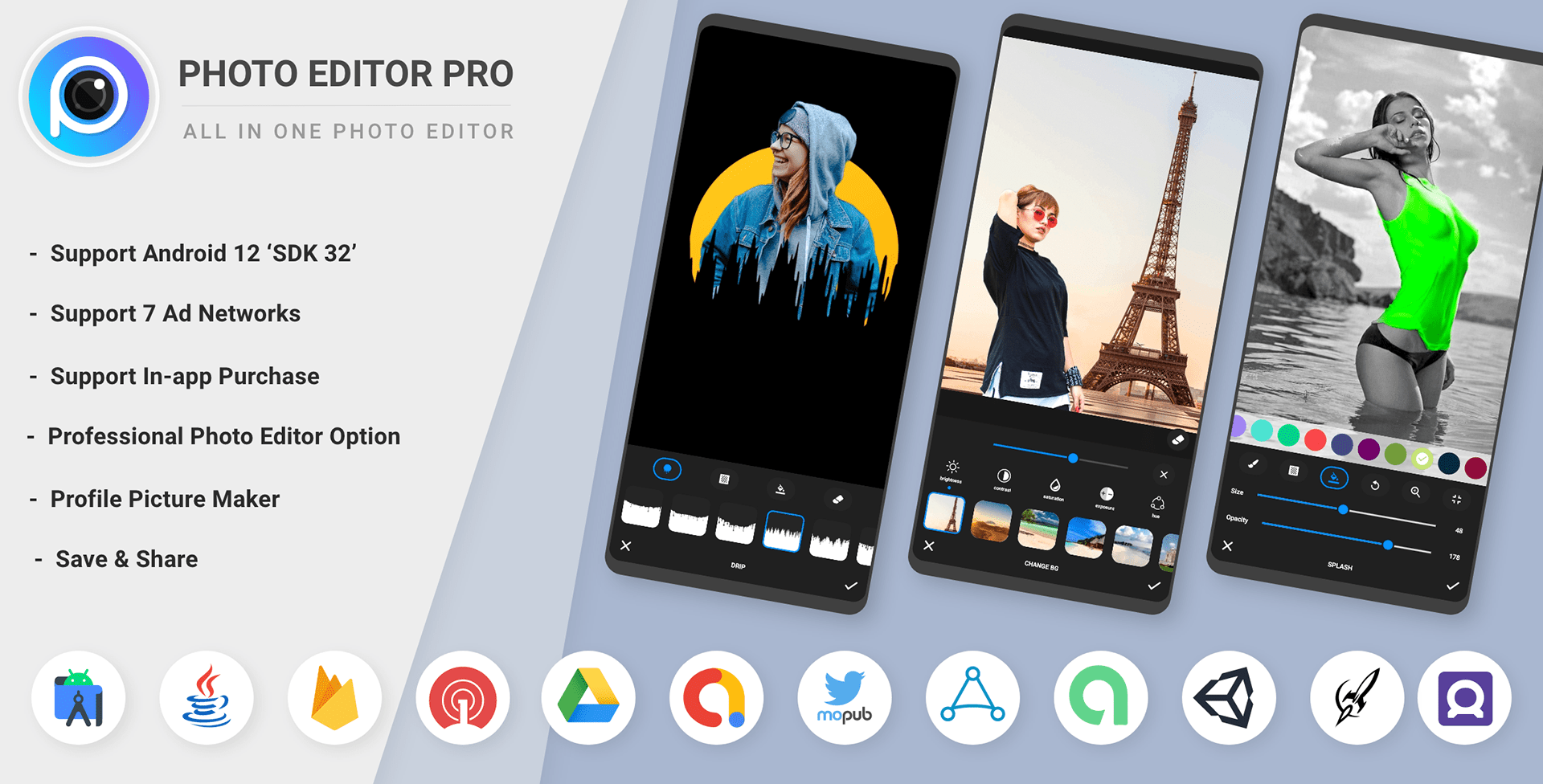Photo Editor Lab - Profile Maker & Change Bg Effect - 7 Ad Networks & In-app purchase - 6
