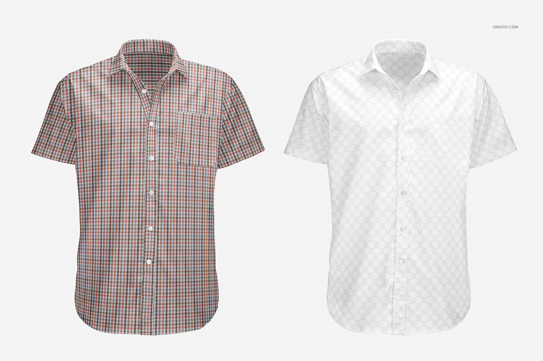 Download Short Sleeve Dress Shirt Mockup On Behance