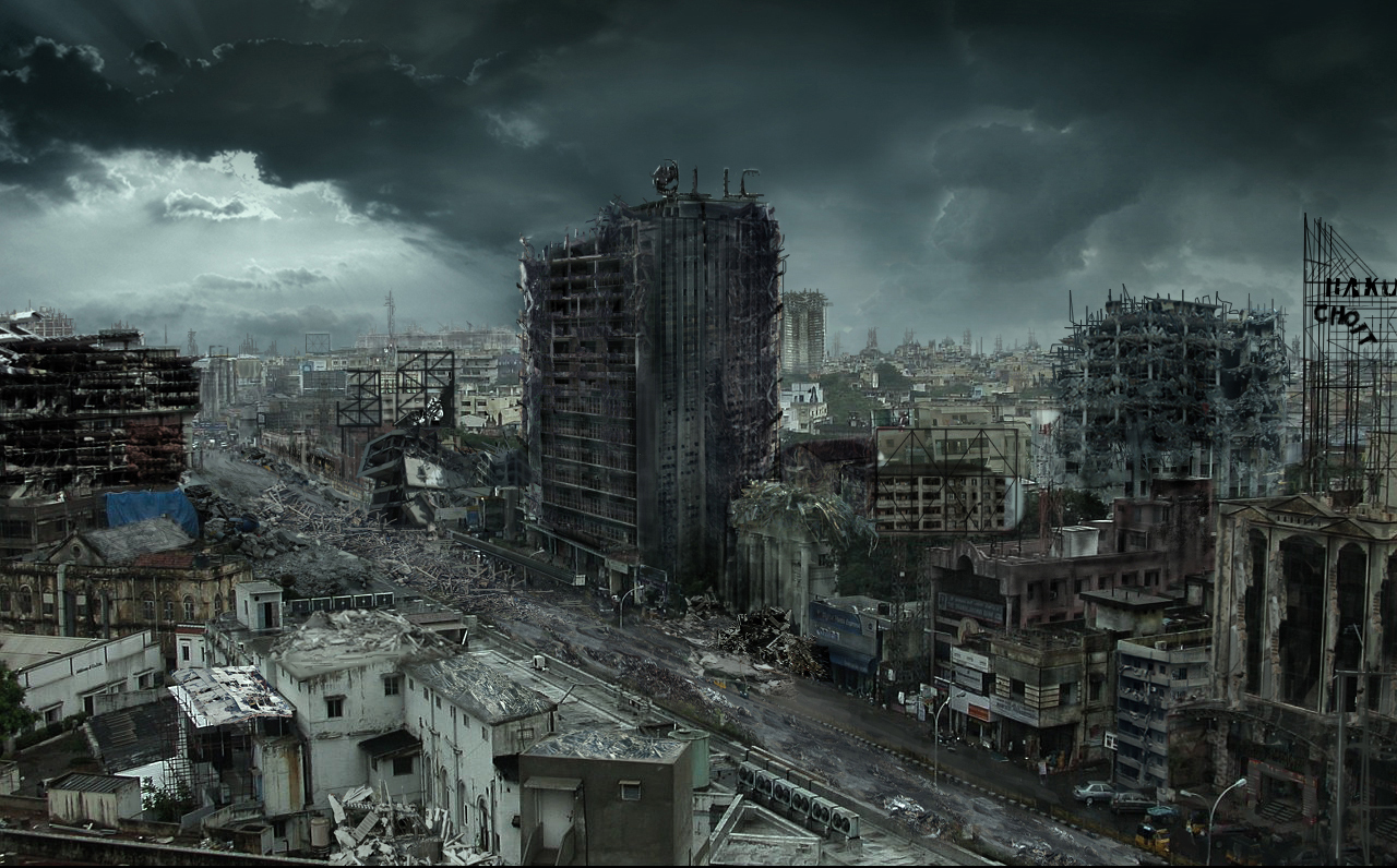 Разбив город. Разрушенный город. Разрушенный город арт. Разрушенный город вид сверху. Мрачный постапокалипсис.