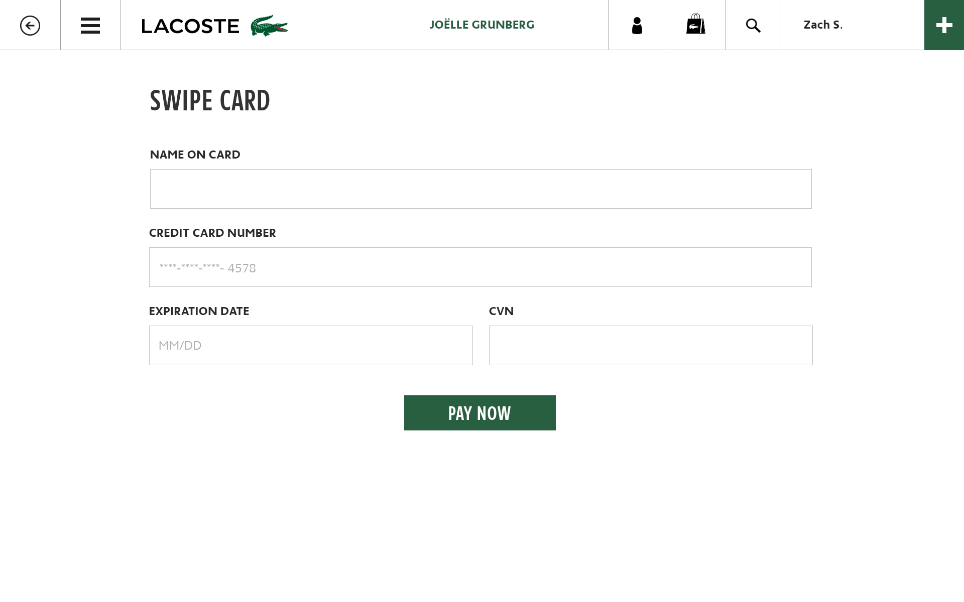 Lacoste Associate Facing App Windows Tablet On Behance