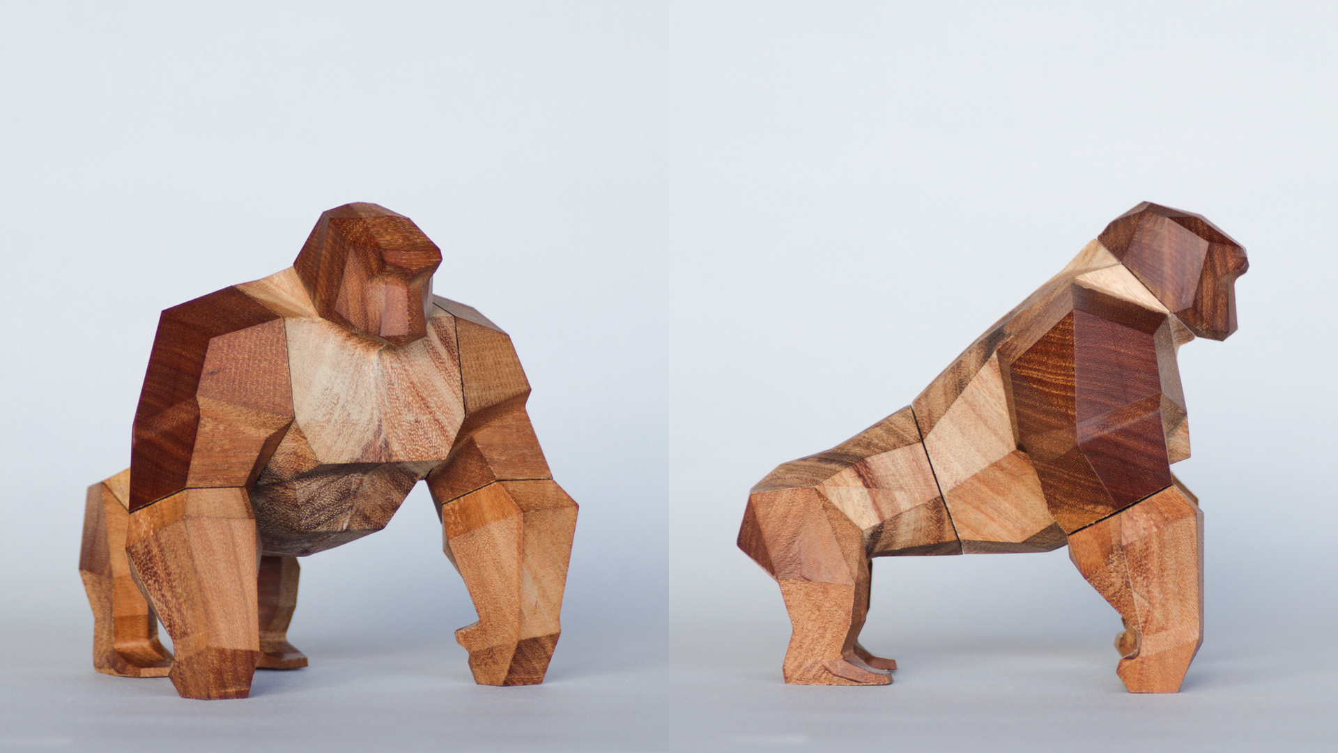 Low-Poly Animals: The Simian on Behance