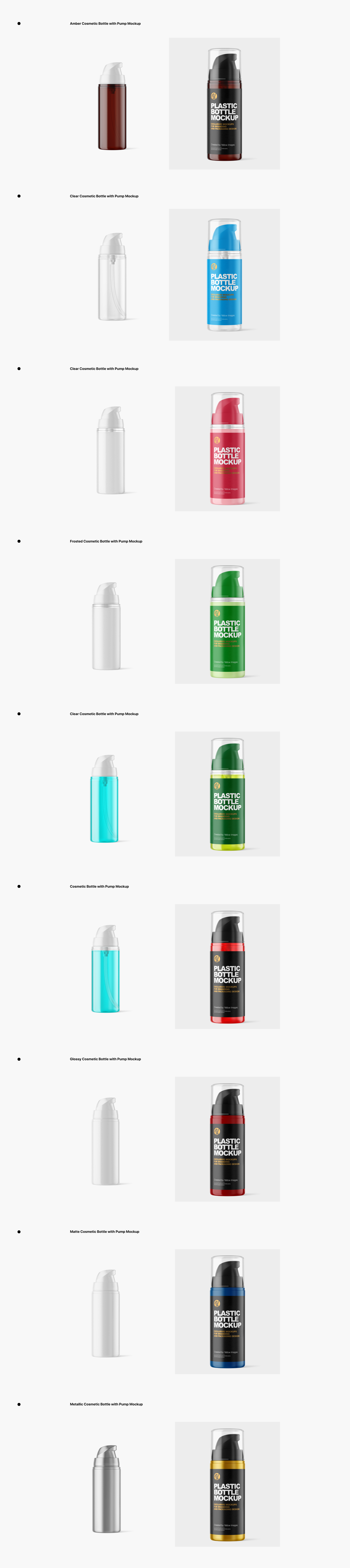 Download Plastic Bottles With Pump Mpckups Psd On Behance Yellowimages Mockups