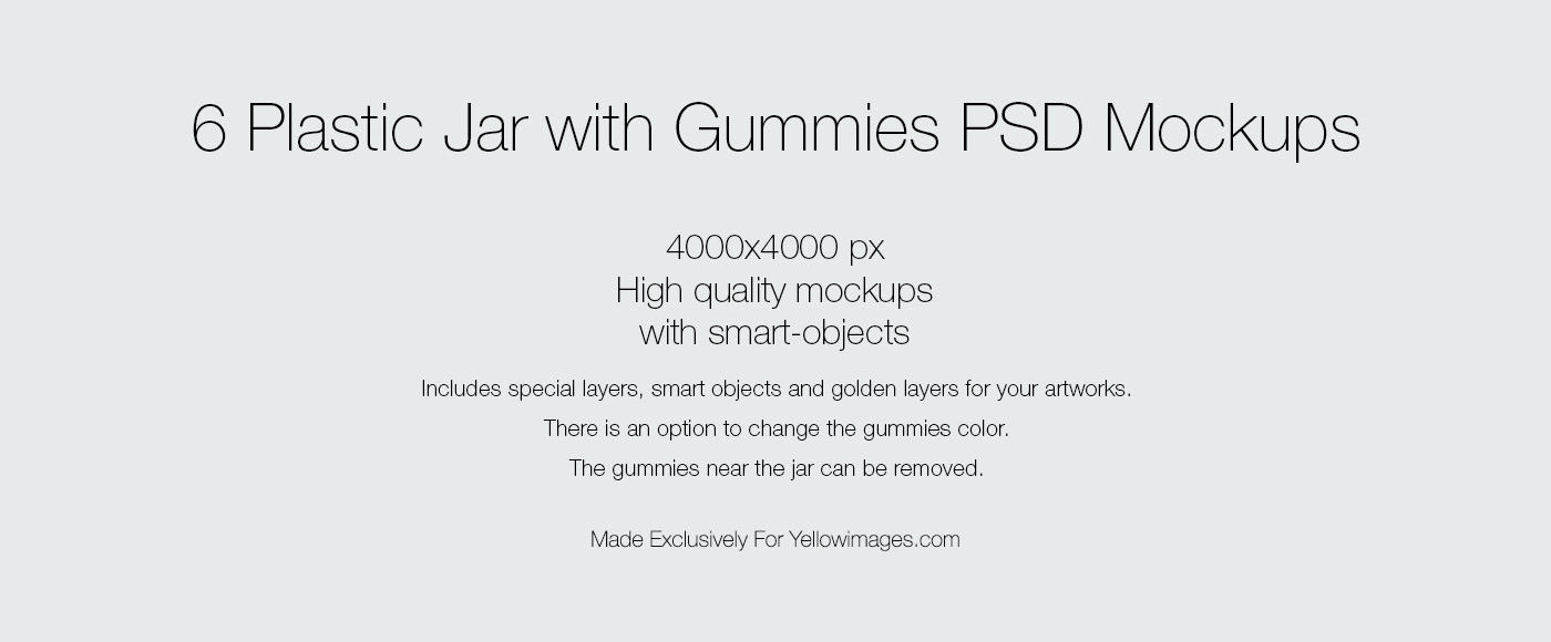 Download 6 Plastic Jar With Gummies Mockups On Behance Yellowimages Mockups