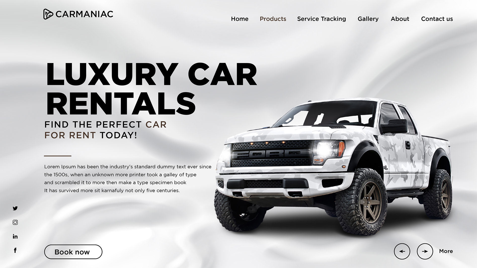 Luxury Car Landing Page Design