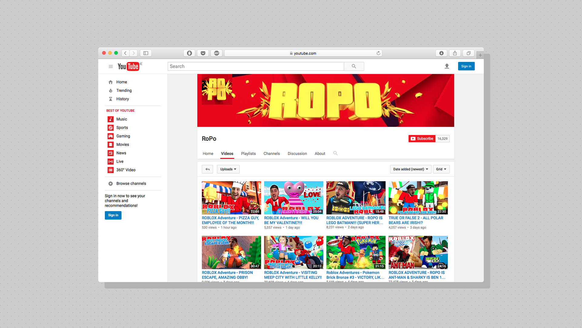 Ropo Youtube Channel Identity On Behance