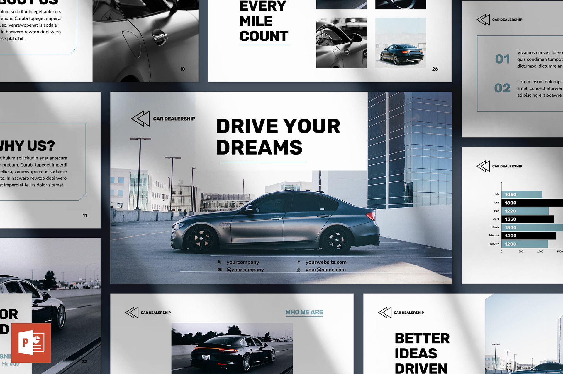 Car Dealership PowerPoint Presentation Template on Behance