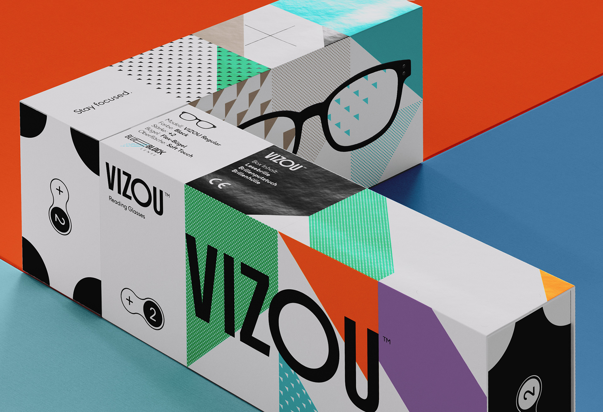 Packaging & Logo Design for Vizou's reading glasses collection