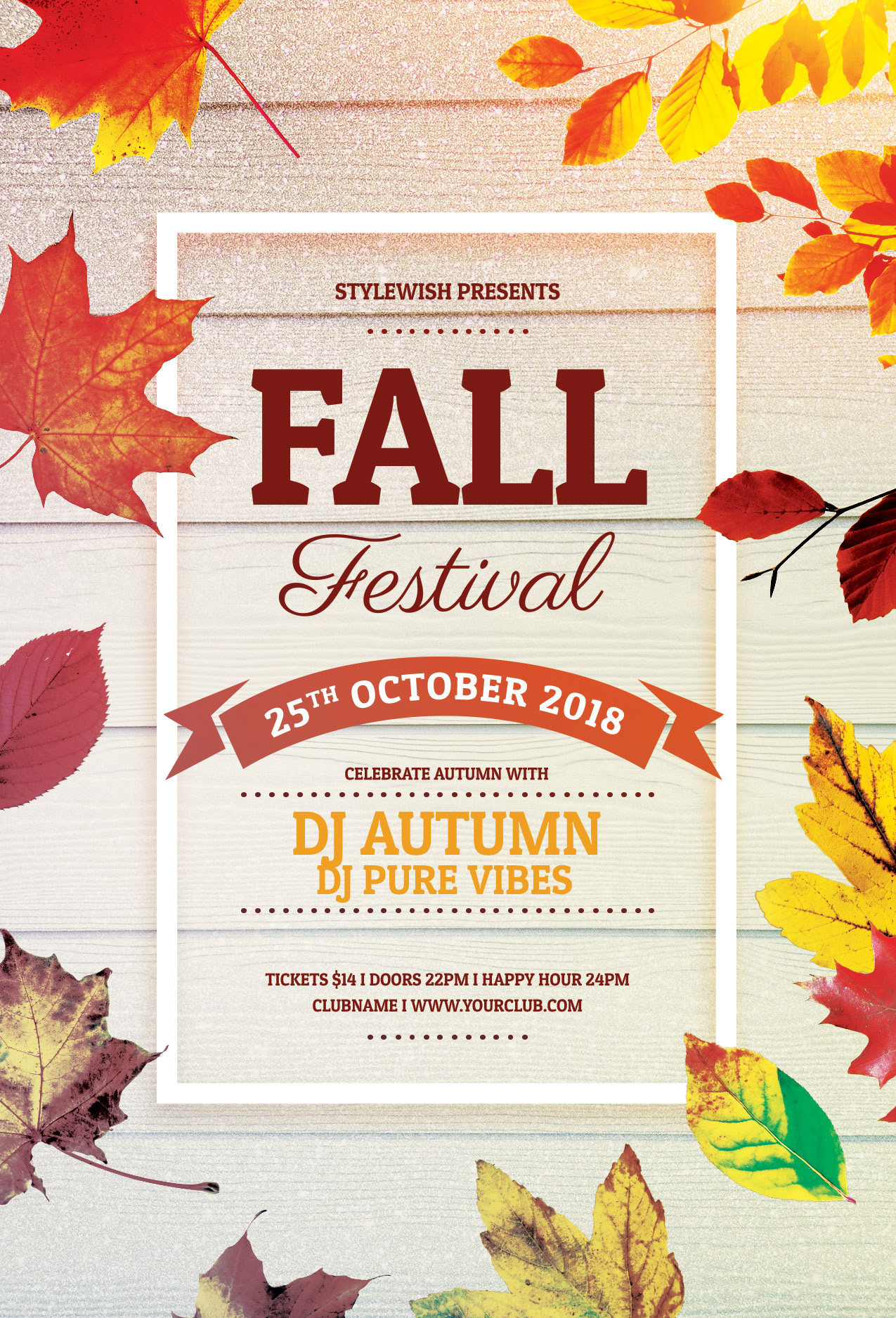 Fall Festival Flyer Template on Behance