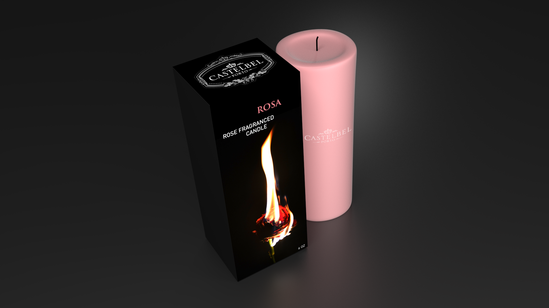 package candle Castelbel scent rose fire burn Pack Fragrance smell flame bl...