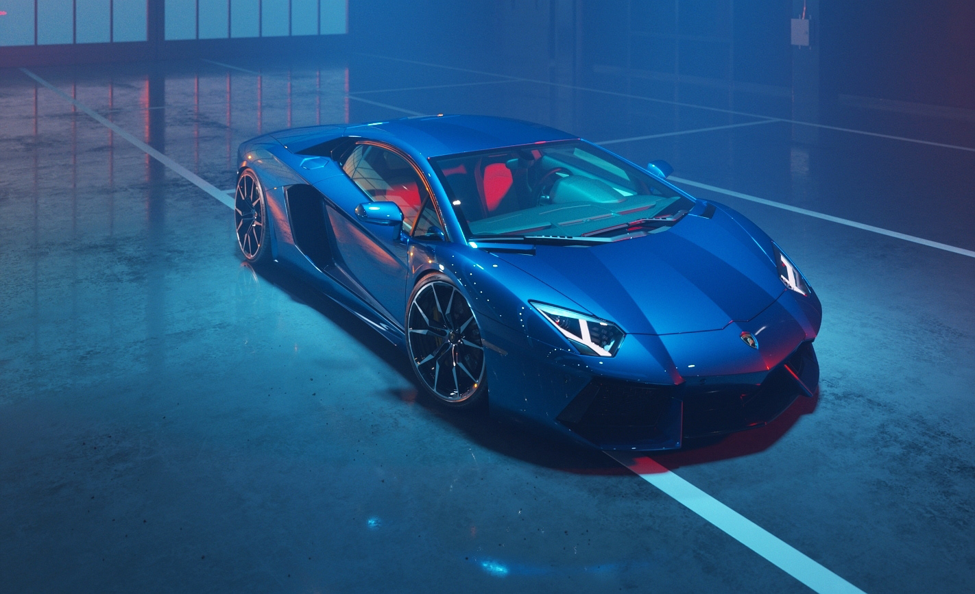 Lamborghini Aventador entirely made in CGI