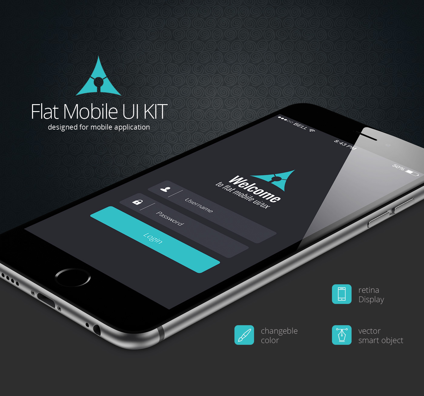 Flat Mobile App UI Kit