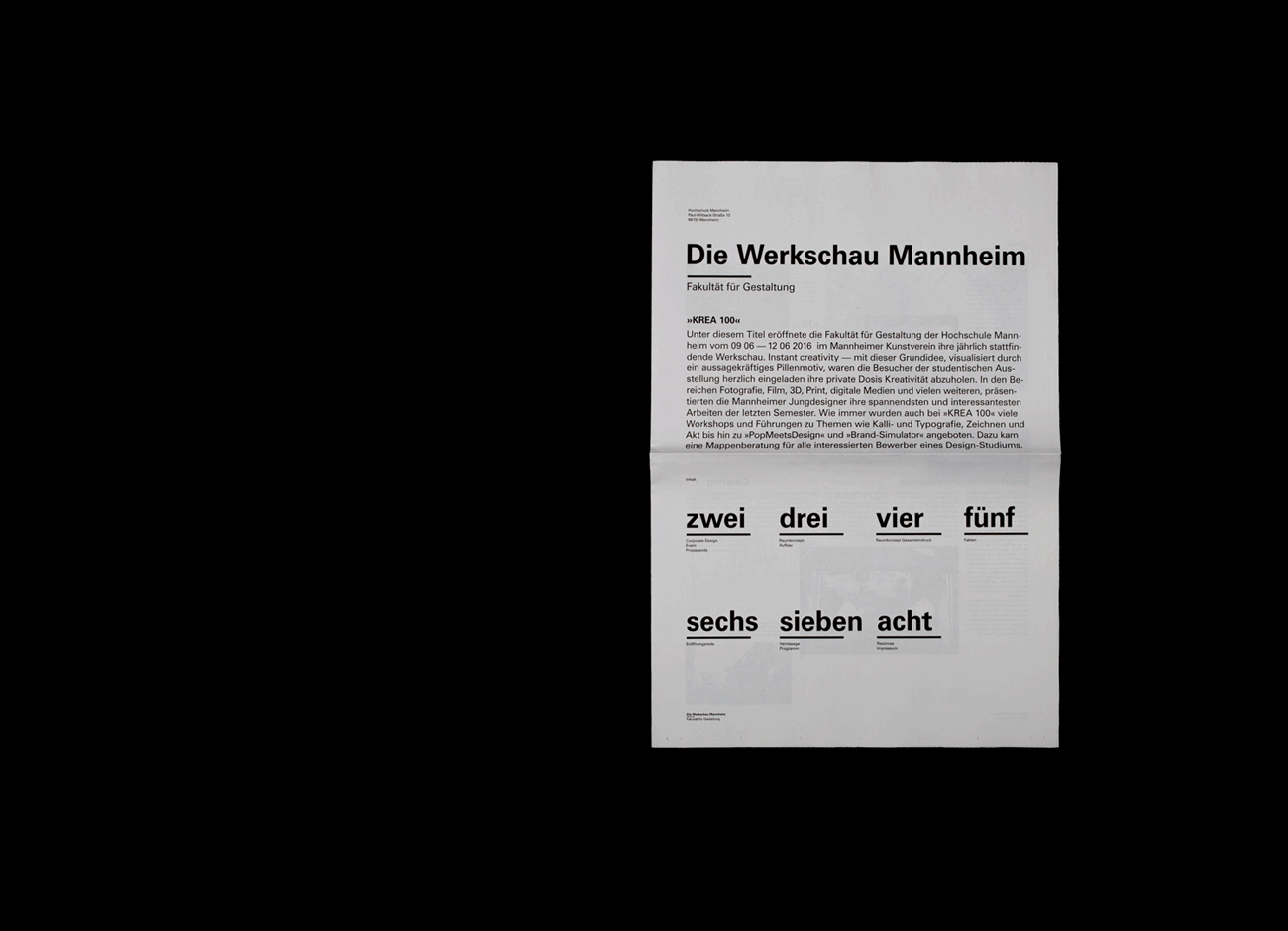 blackwhite sansserif newspaper Communication Design UniversityofAppliedSciencesMannheim Documentary  editorial design  Zurich