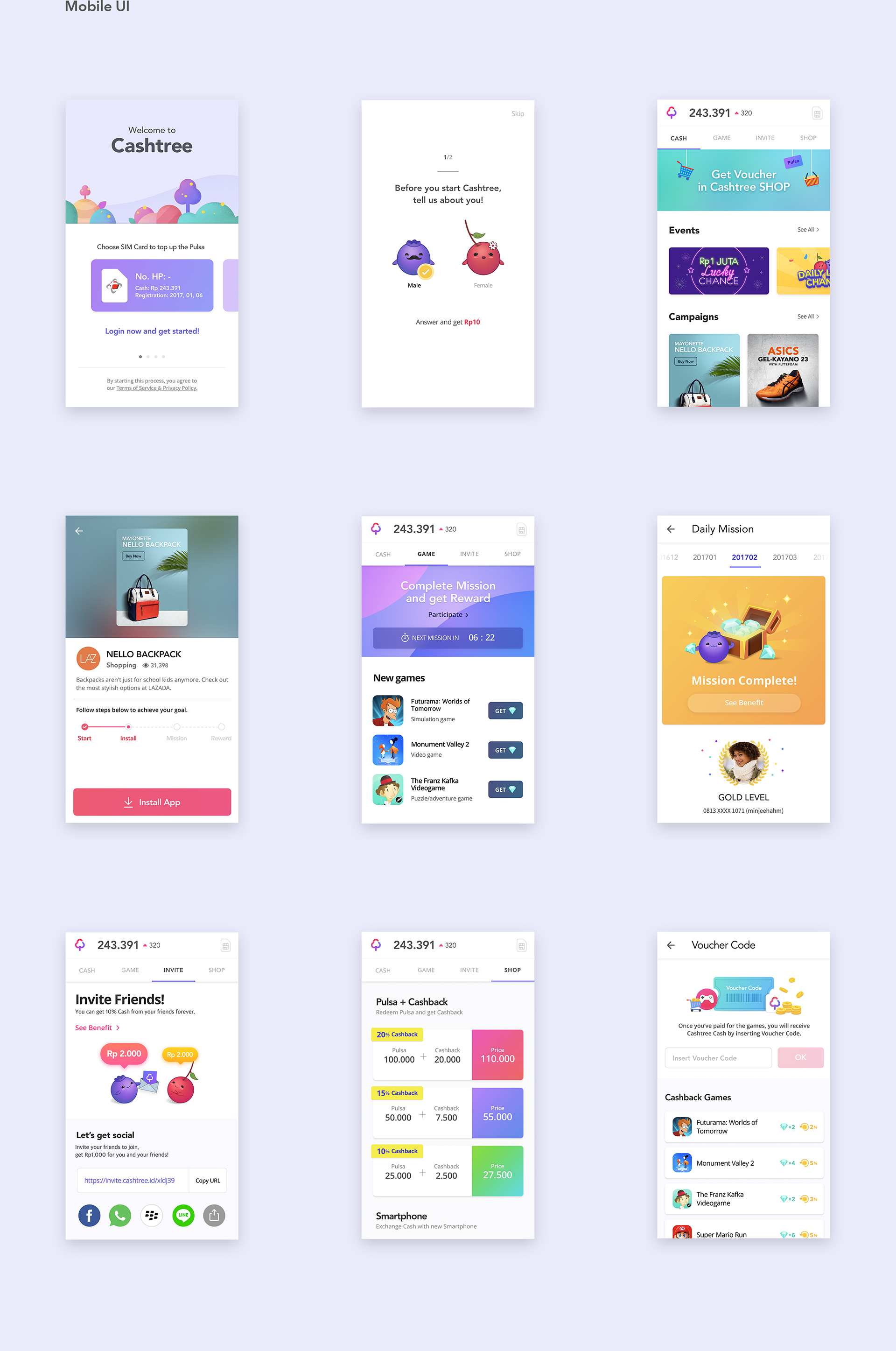 Interaction Design & UI/UX: Cashtree App