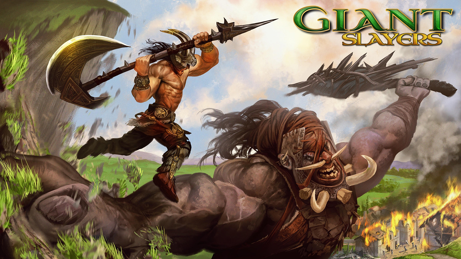 giant slayer slayers crazy girl axe Axeman warrior catapult hook.