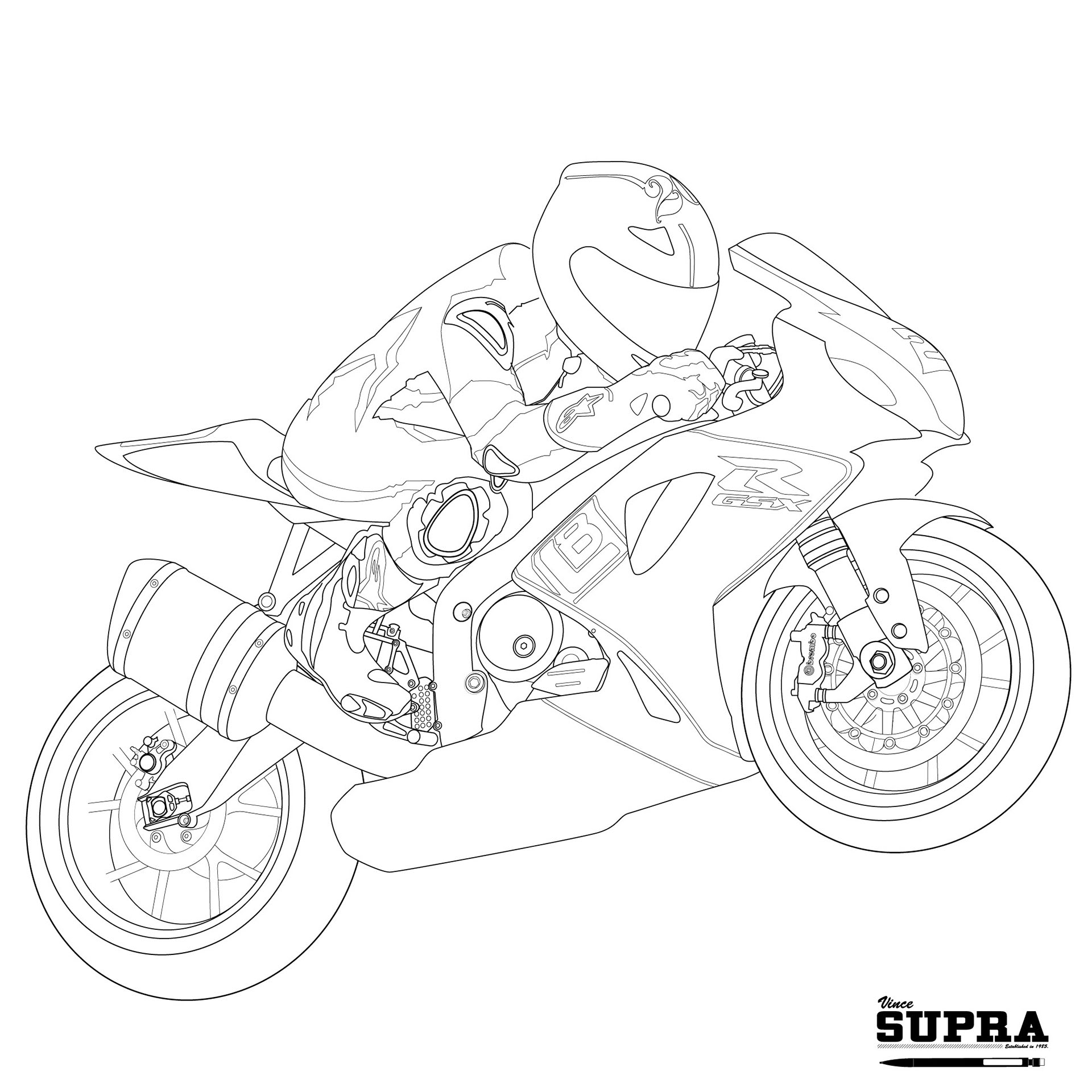 Раскраска Honda CBR 600f3