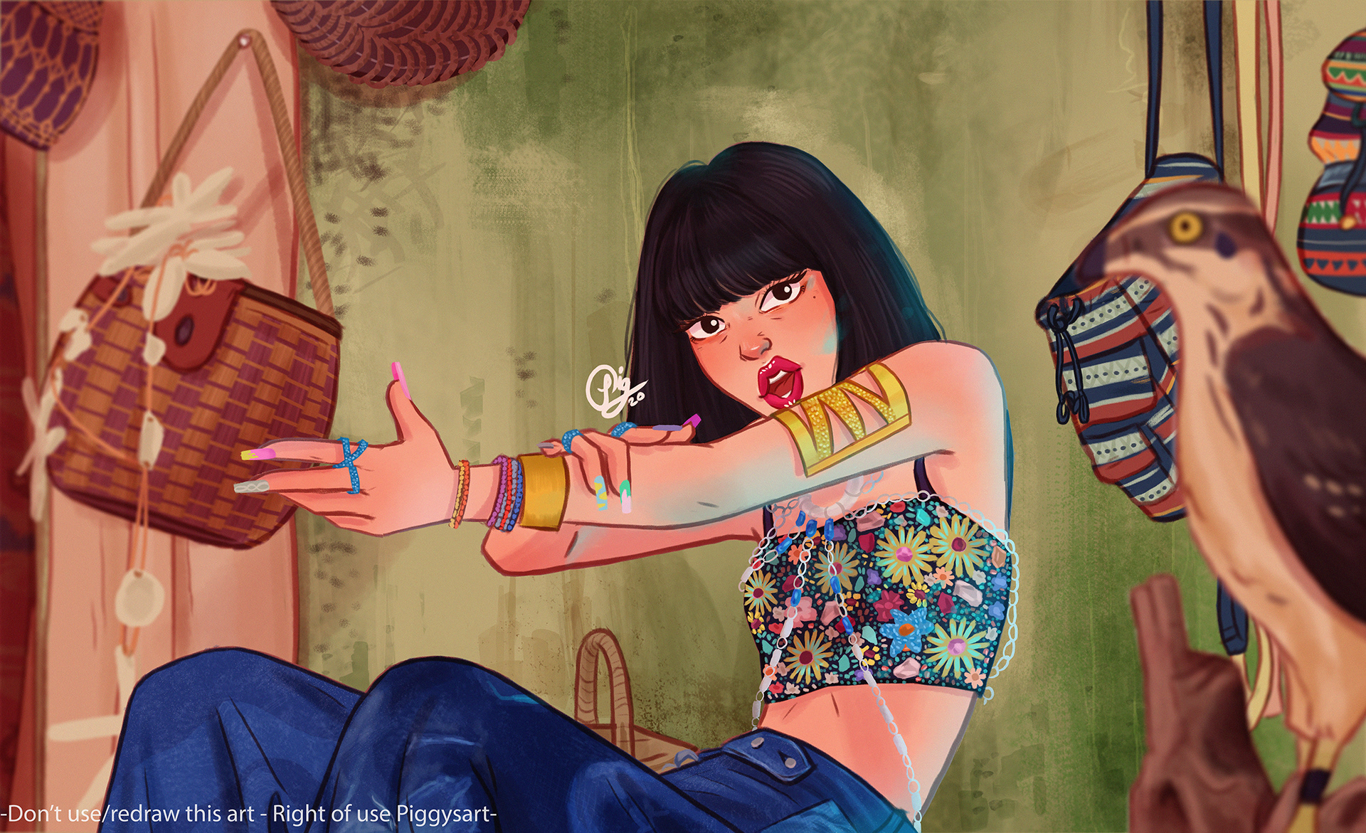 Drawing with Lisa from blackpink from the mv musciv video How you like that  | Behance