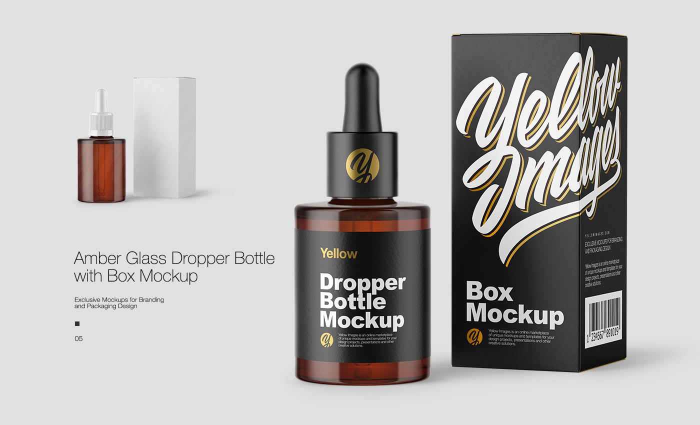 Download 5 Dropper Bottles With Box Mockups On Behance Yellowimages Mockups