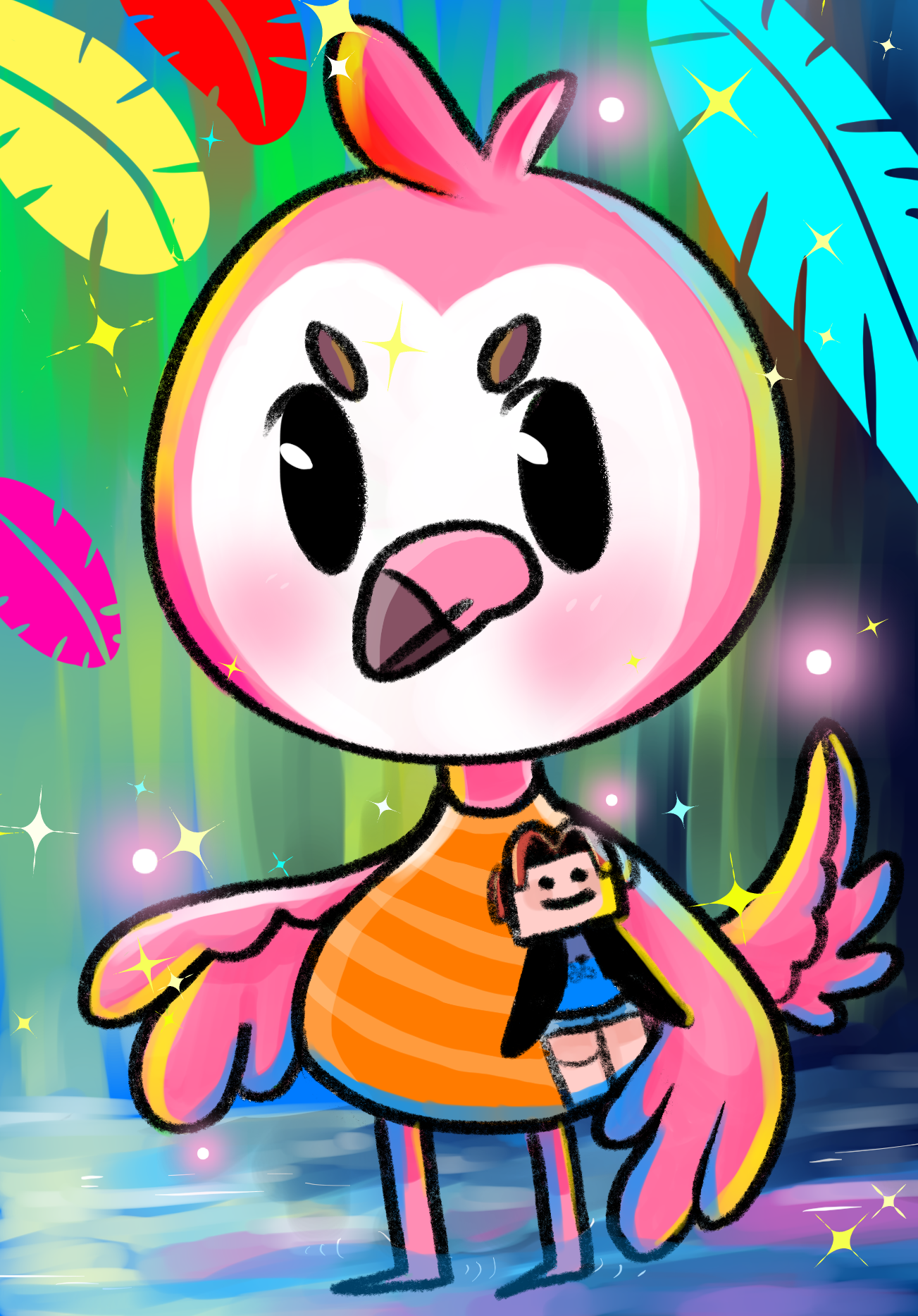 Flamingo On Behance - roblox character flamingo albert fanart