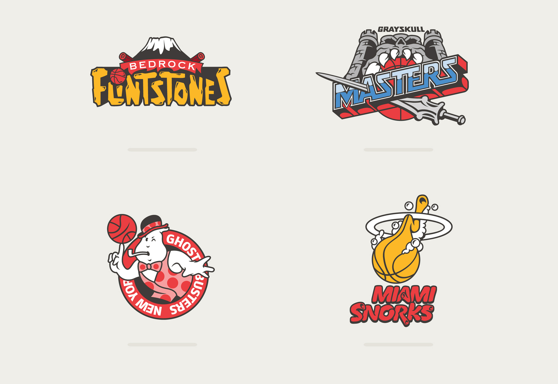 basketball NBA logos team cartoon 80's 90's Serie toons court.