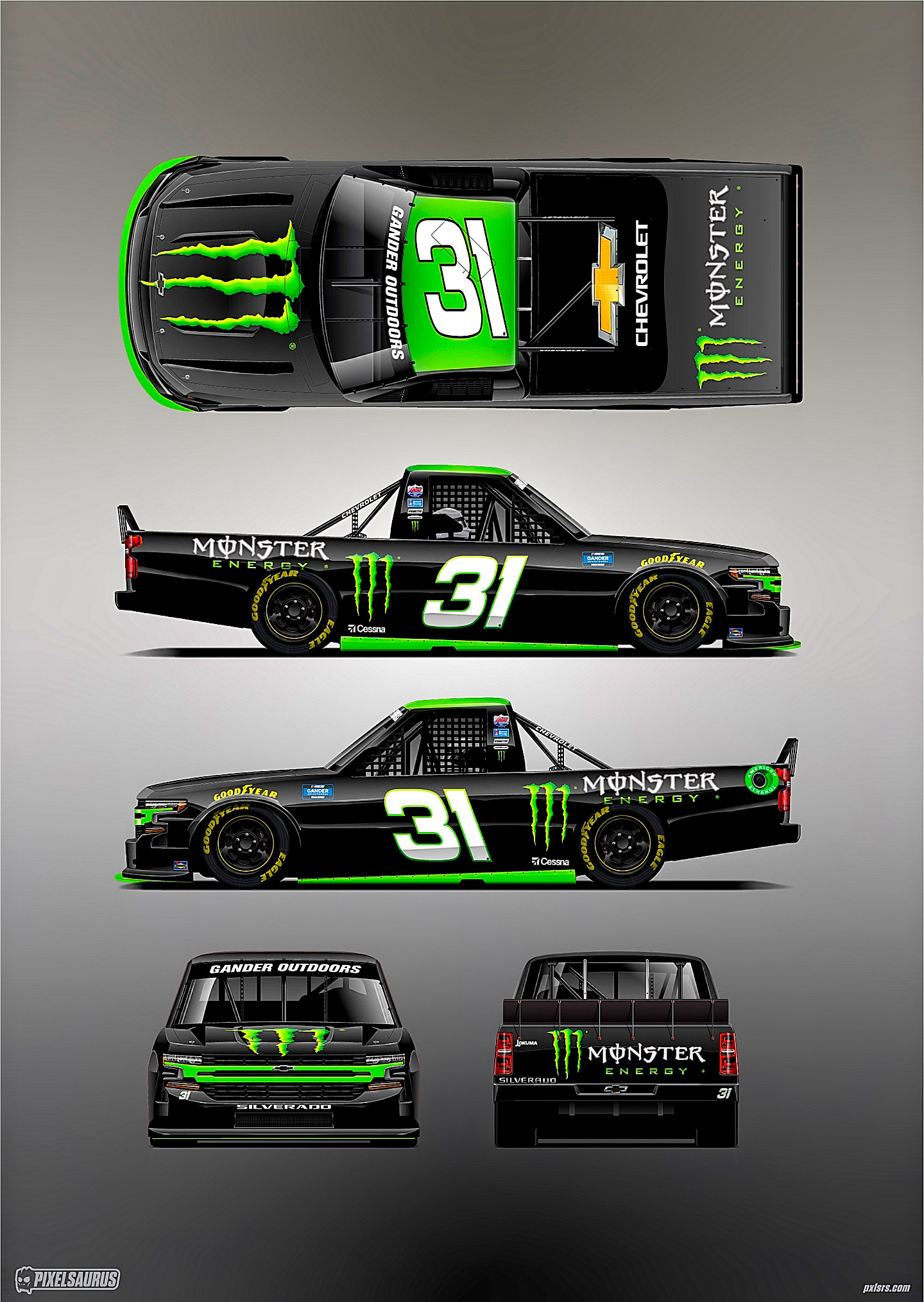 2020 Chevy Truck Monster Energy Livery