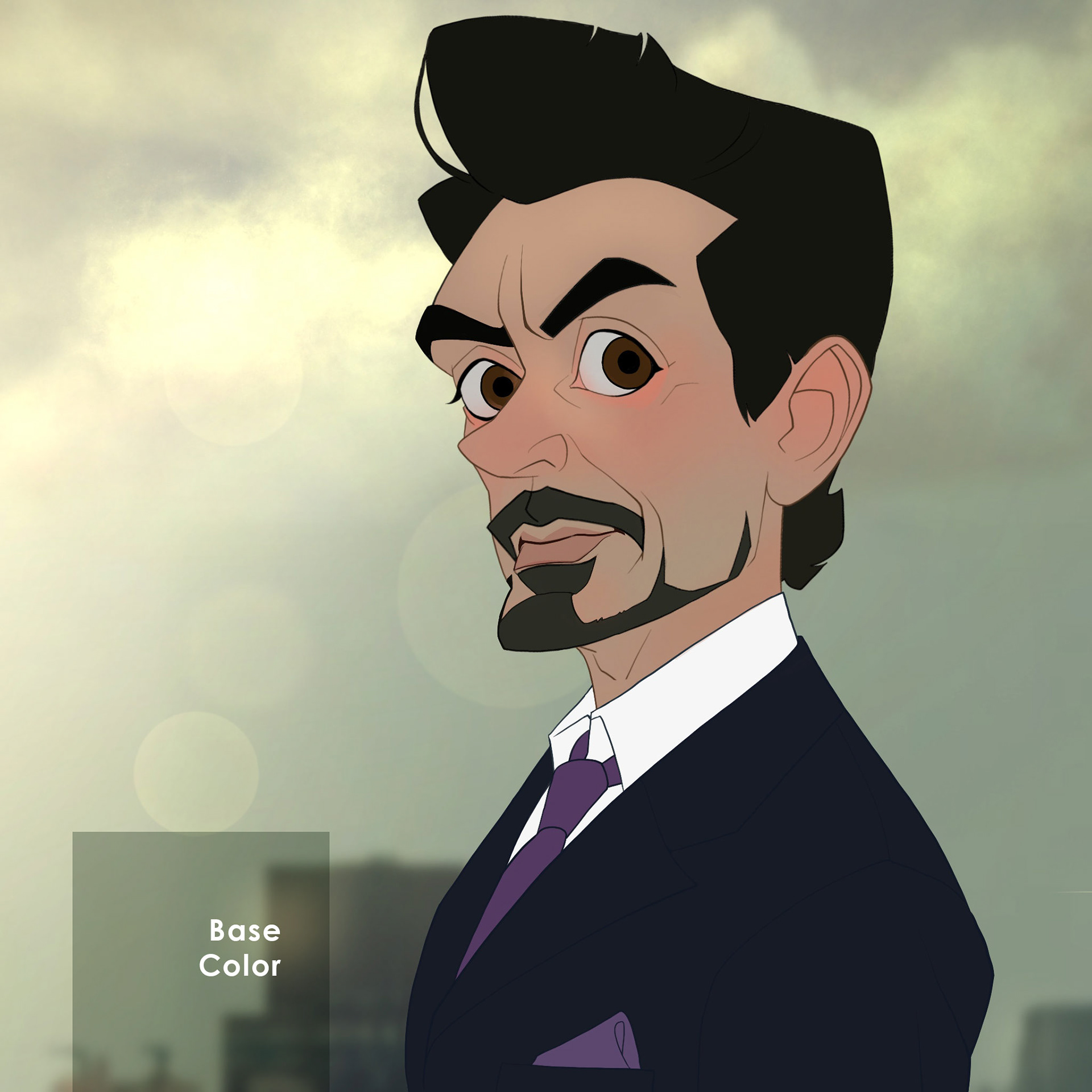 Caricature of Robert Downey Jr. as Tony Stark on Behance