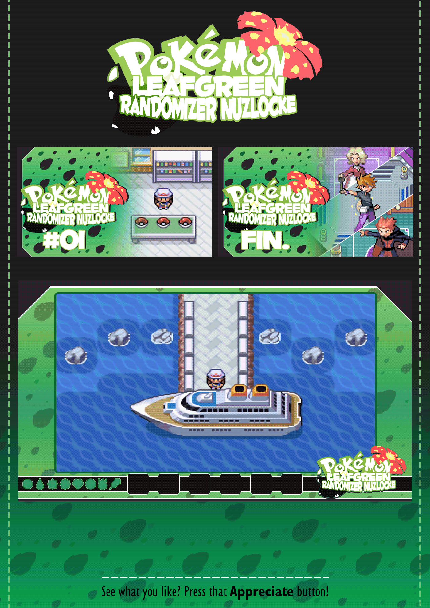 Pokémon LeafGreen Randomizer Nuzlocke Series Package