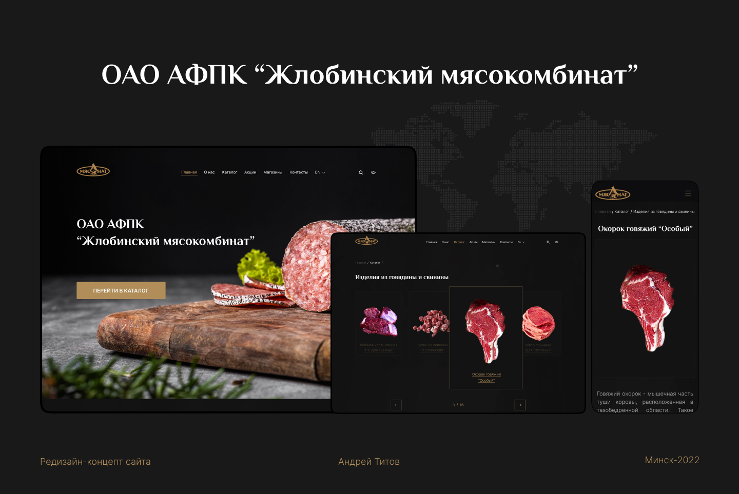 Концепт сайта. Meat project
