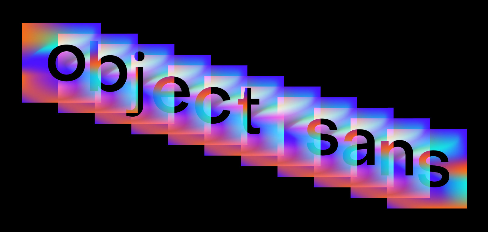 Object Sans × Free geometric Typeface By Alex Slobzheninov