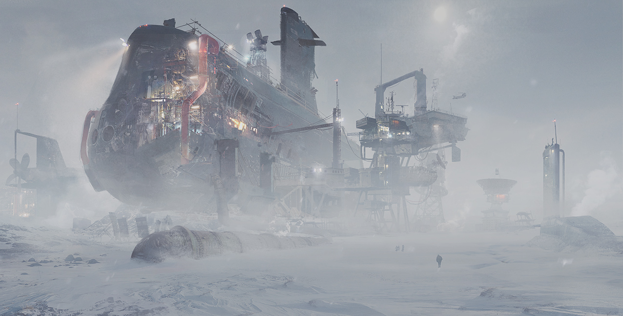 The furthest station. Sci Fi Арктика. Арктическая фантастическая база. Arctic Station Concept Art. Arctic Battle Sci Fi.