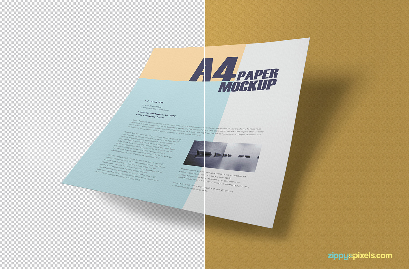 Download Free Free Textured A4 Paper Mockup Psd On Behance PSD Mockup Template