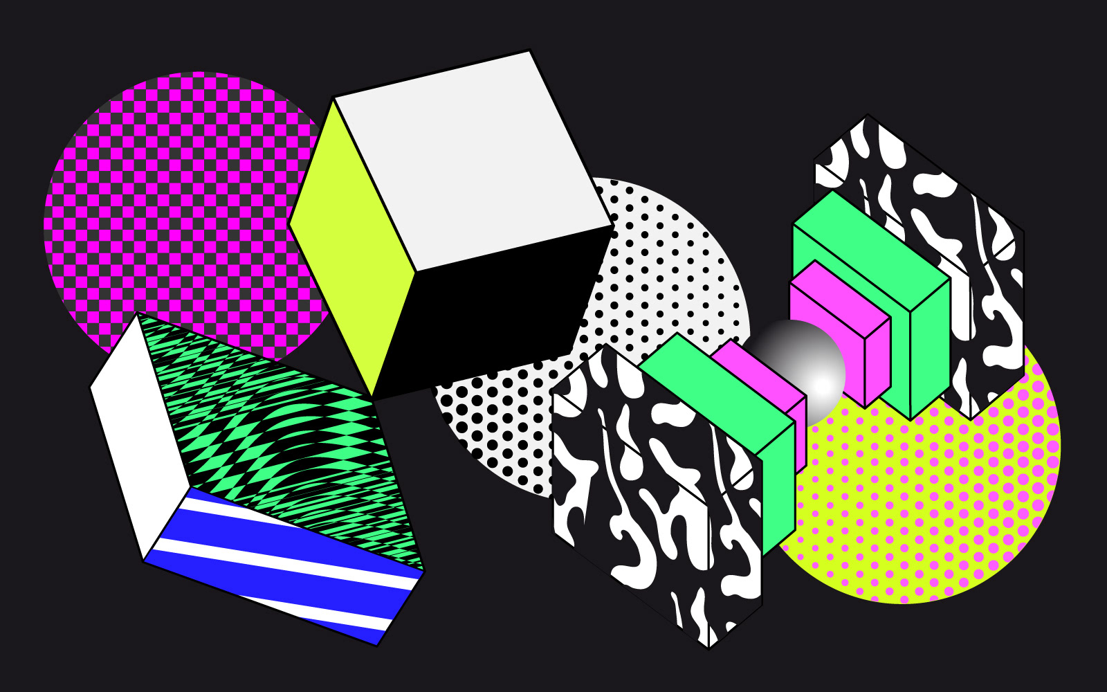 Creation of a series of forms and a graphic identity for the fashion world