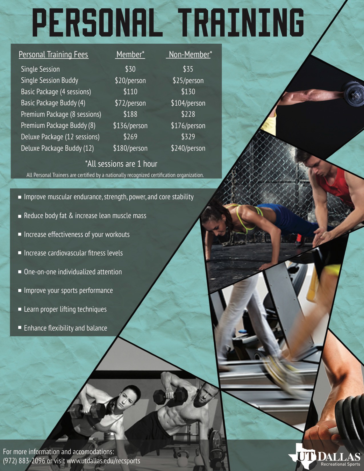 Personal Training Flyer Department Requested Designs on