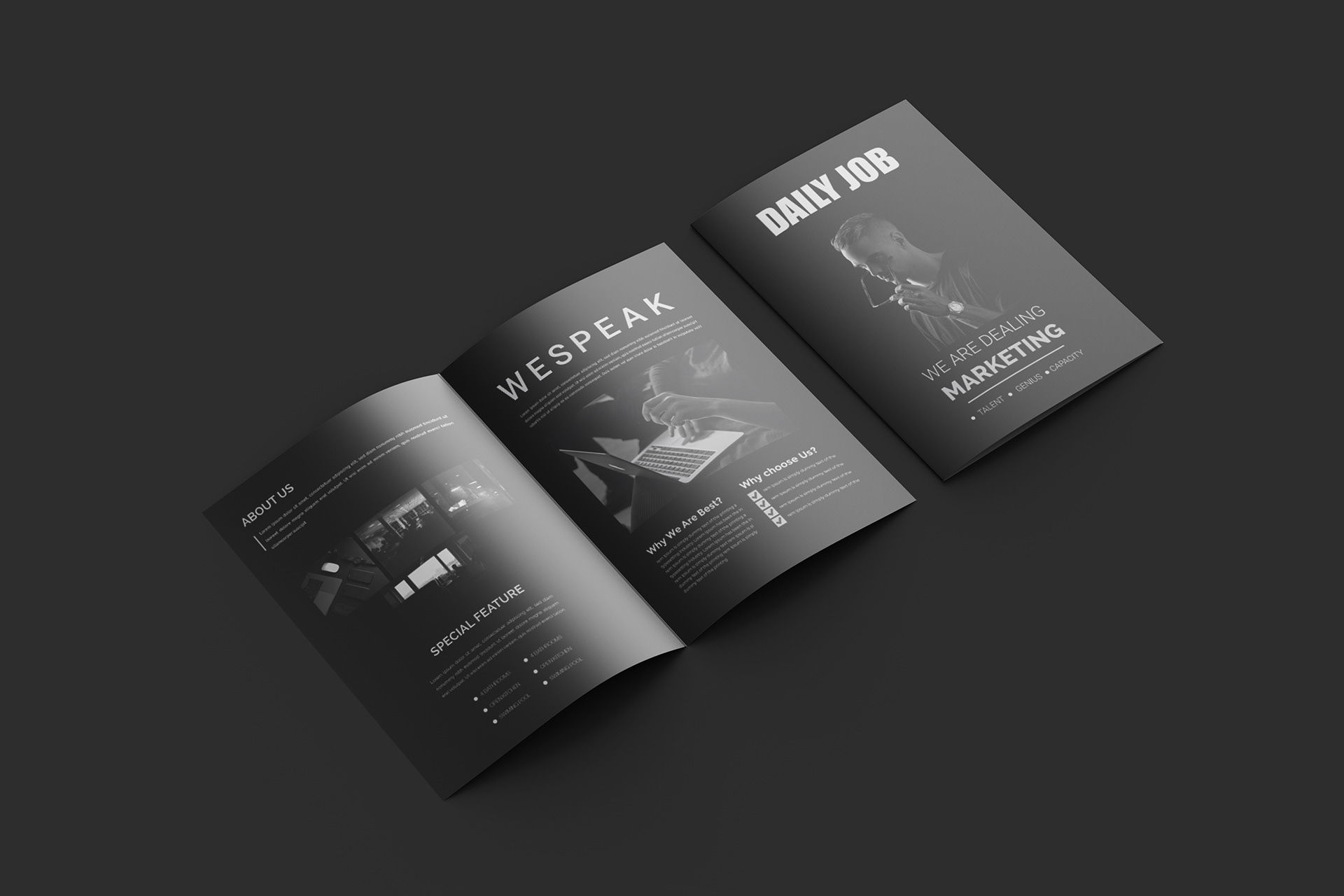 Bi Fold Brochure Design Template Behance