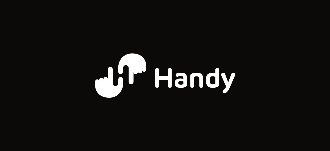 Handy Negative Space Logo On Behance