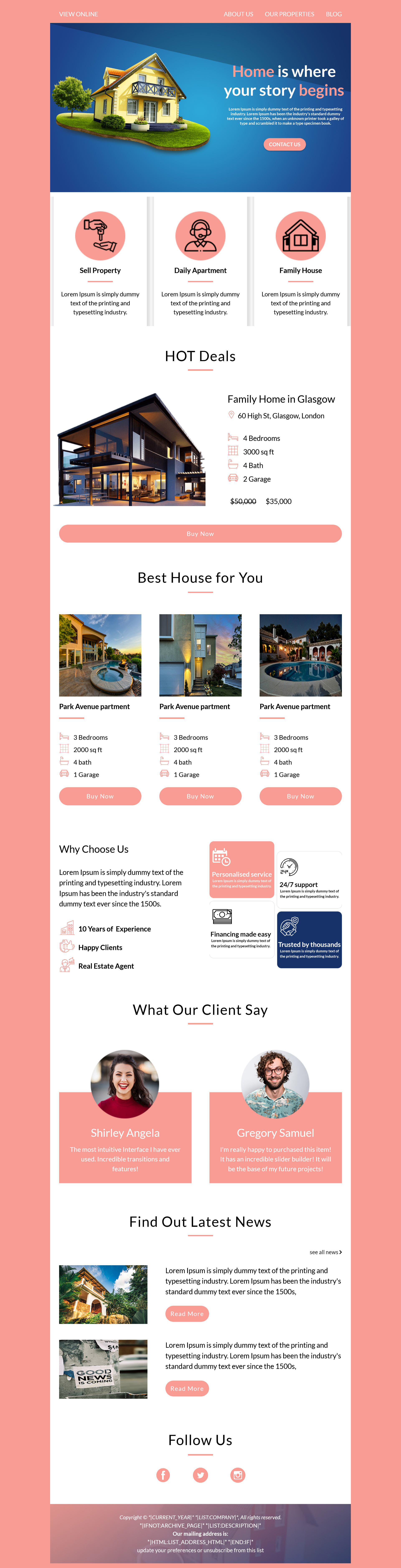 Real Estate email template