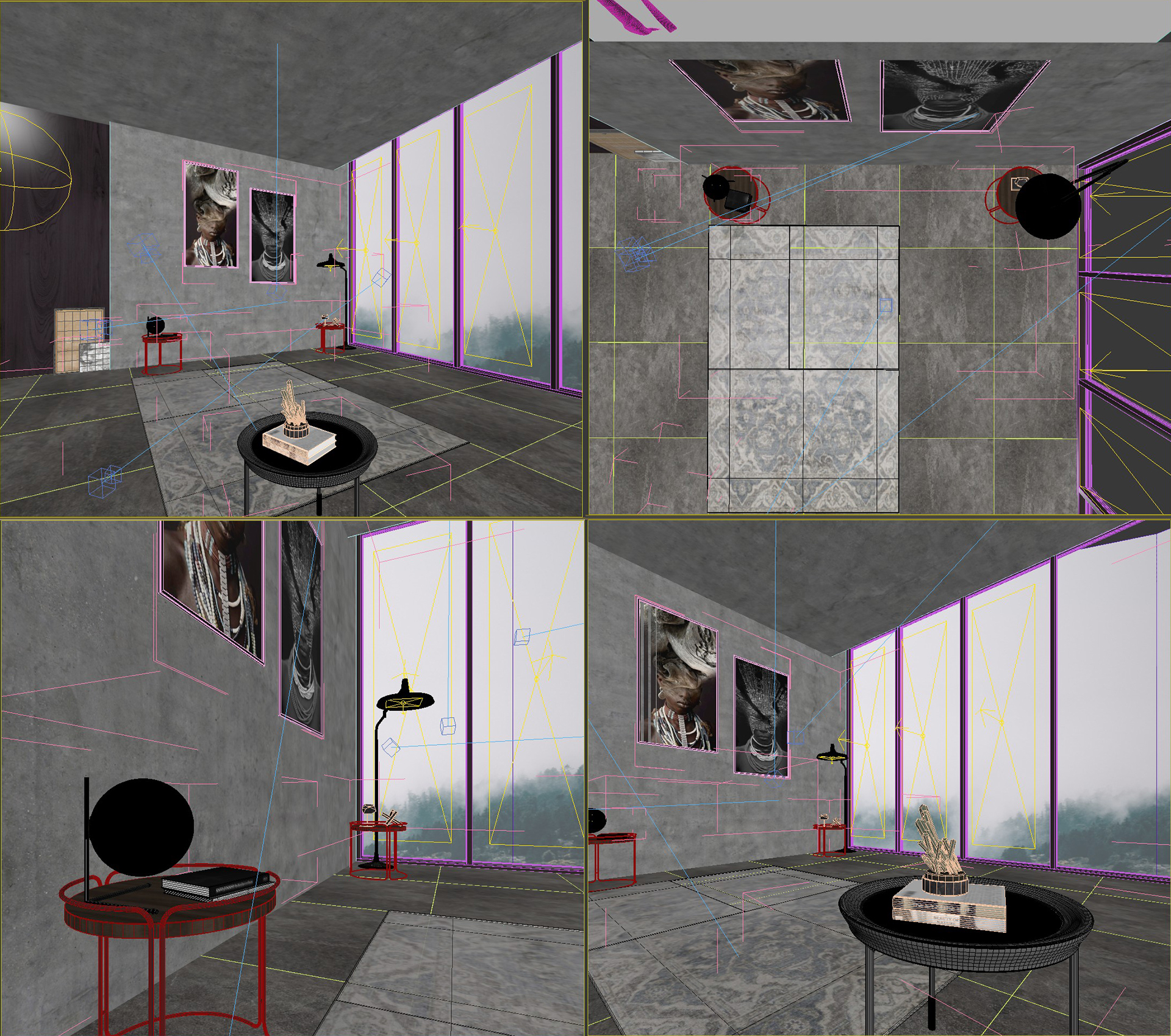 Free 3d Interior Scene On Behance