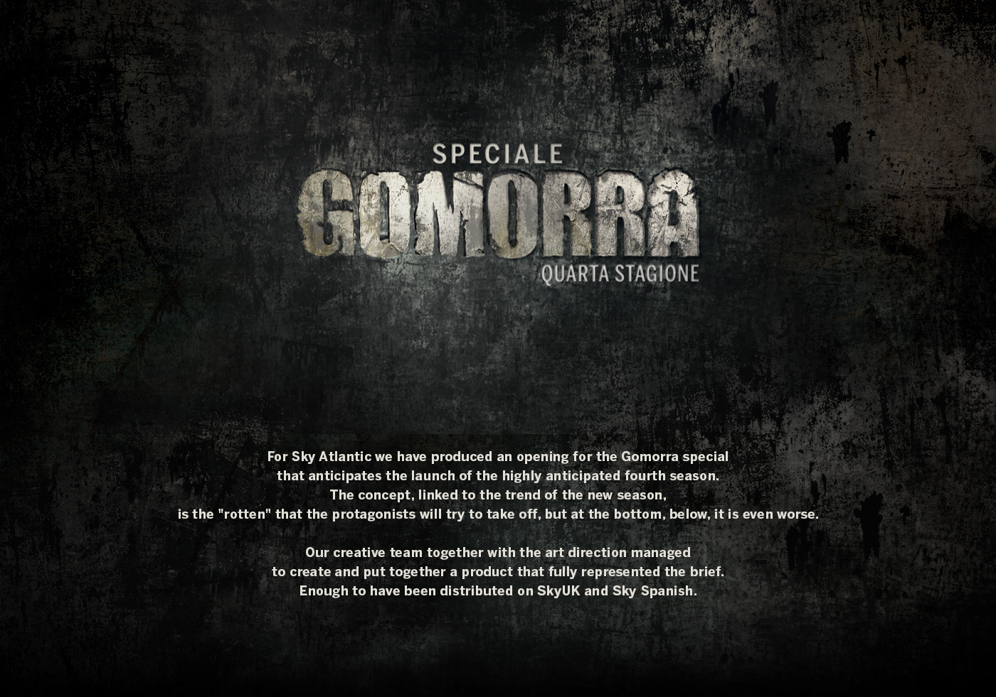 Speciale Gomorra Quarta Stagione Sky Original On Behance