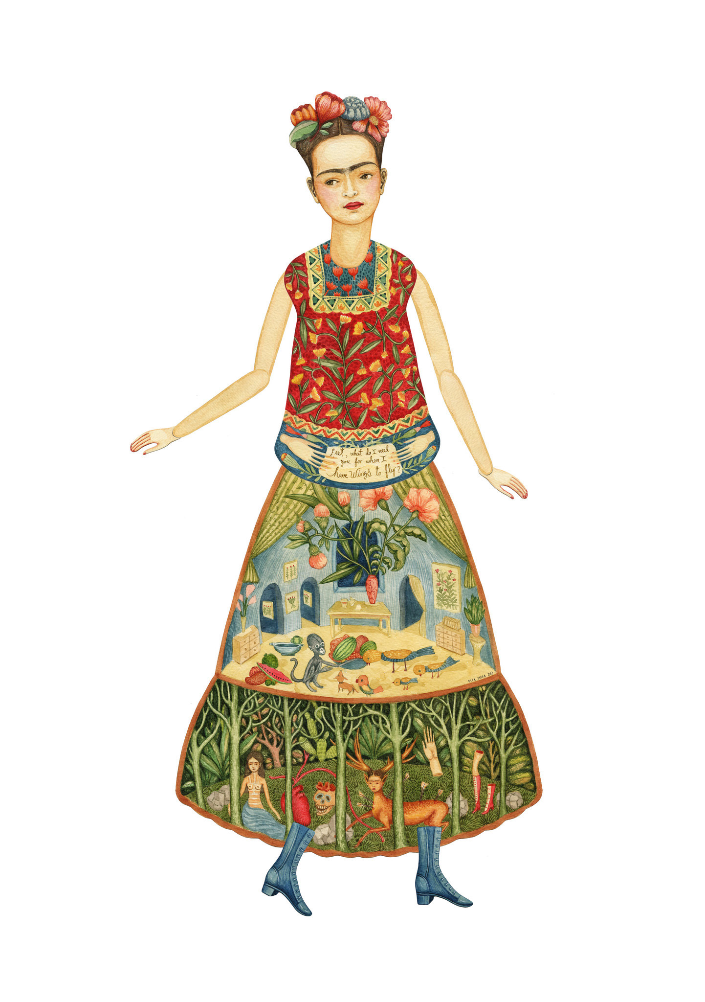 Frida Kahlo Paper Doll. on Behance