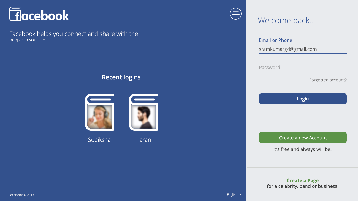 Facebook Login Page Redesign On Behance