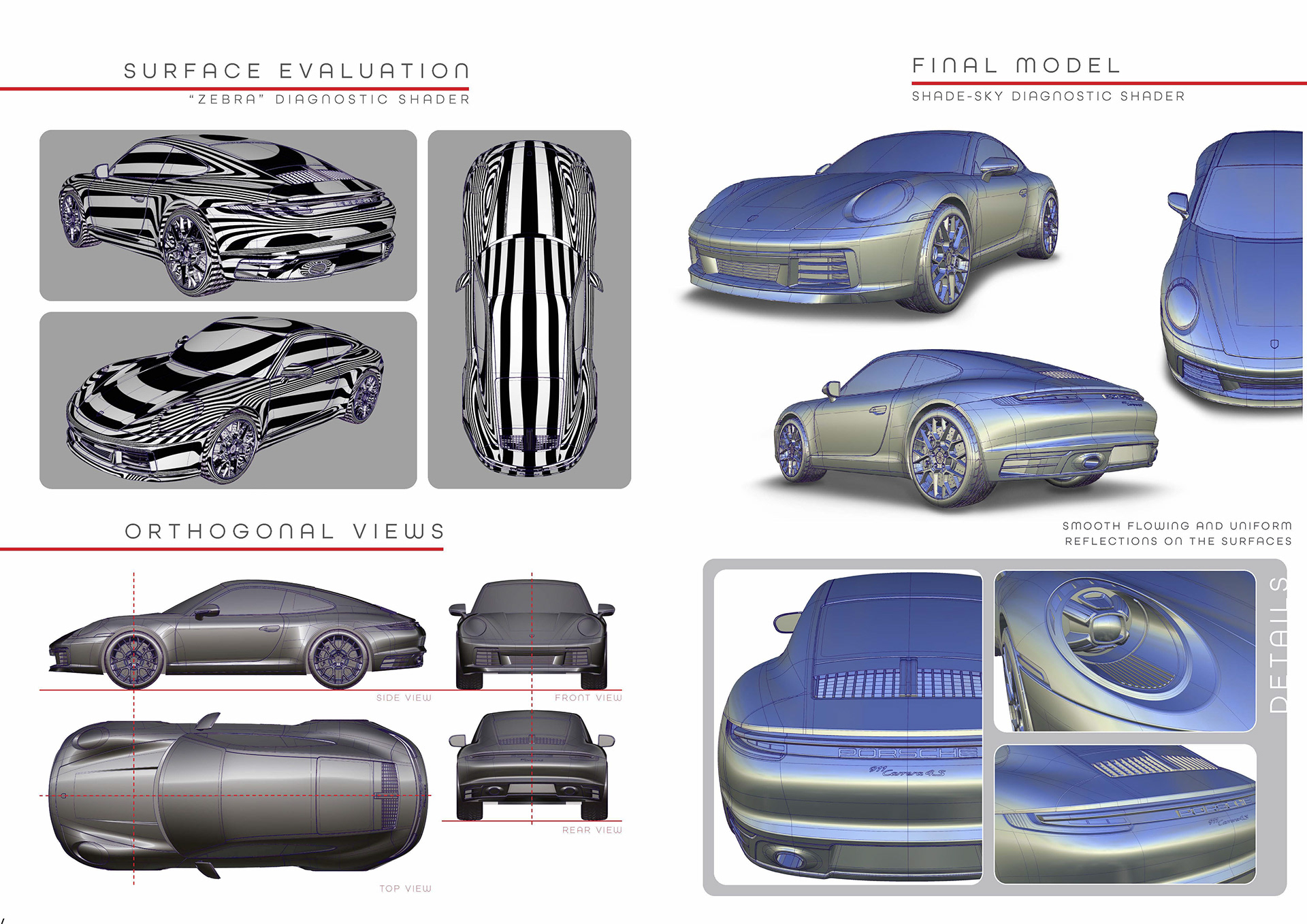 Porsche 911 Carrera 4S (2019), Alias 3D Model | Behance