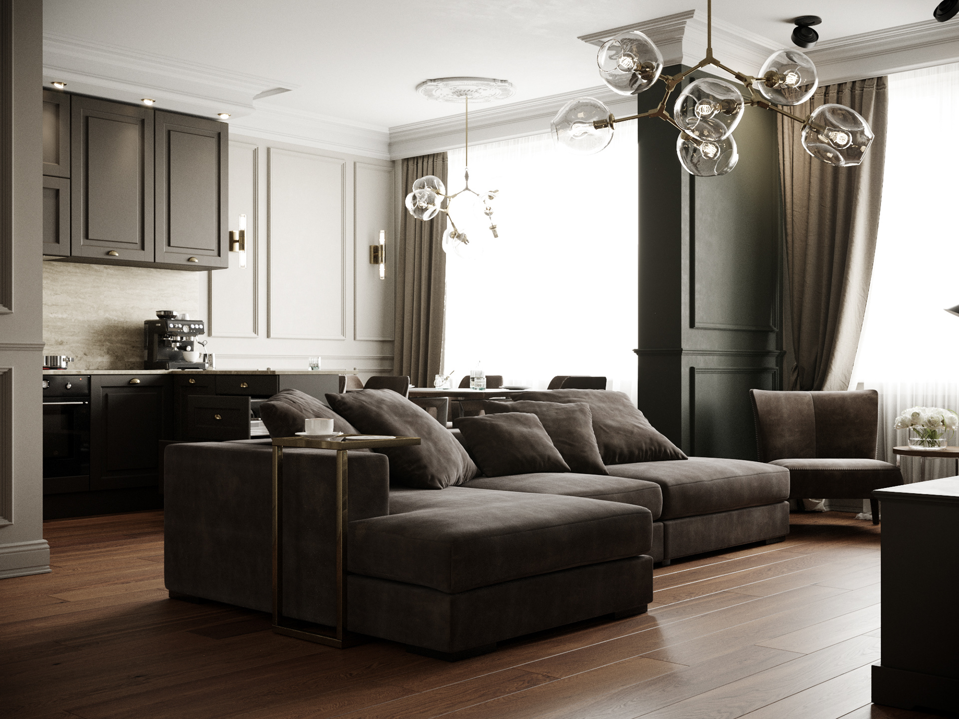 Modern living room on Behance
