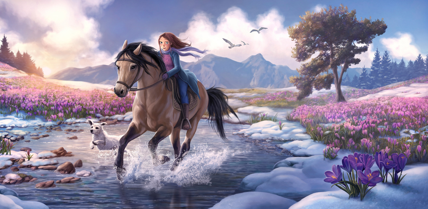 star stable horse riding Nature adventure pony girls seasons book cover.
