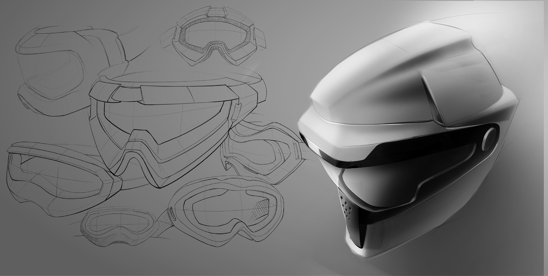 Ski Helmet + Goggle on Behance